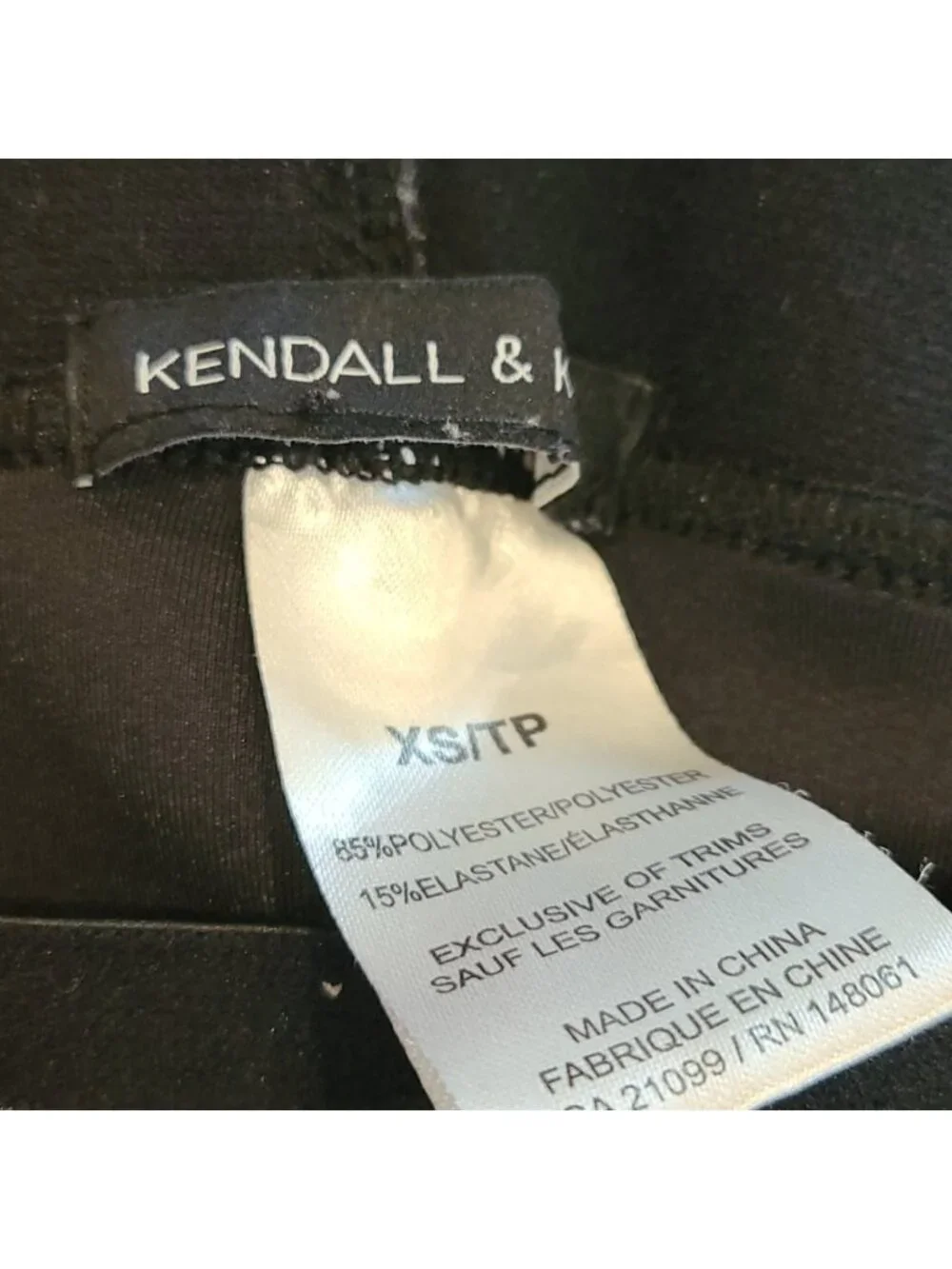 Kendall + Kylie Black Logo Legging
